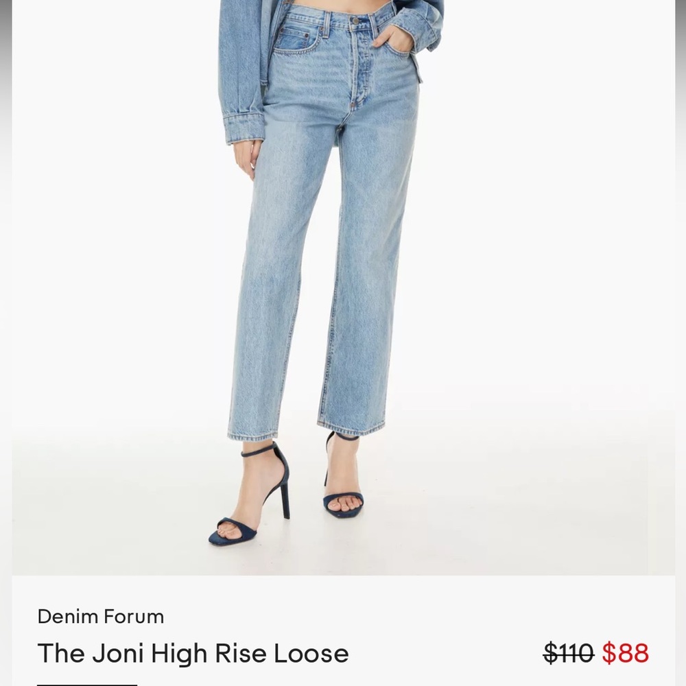 Aritzia Denim Forum Joni High Rise Loose Jeans